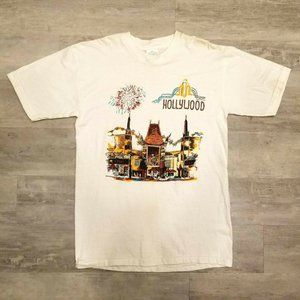 Vintage Hollywood t shirt White Tee-Paradise TOS M